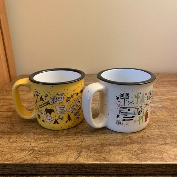2 CAMP CAUSUAL STURDY CERAMIC COFFEE MUGS - Picture 4 of 4